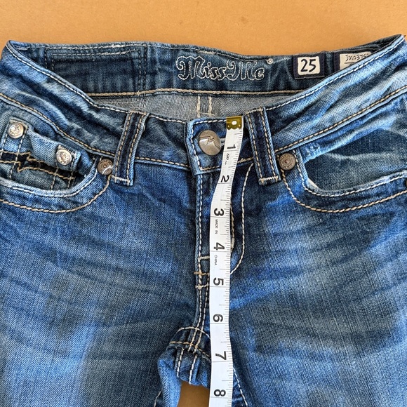 MISS ME Y2K Mid Rise Skinny Jeans Style JD103752 size 25 - Picture 4 of 9